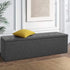 Storage Ottoman Blanket Box 140cm Linen Dark Grey