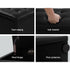 Storage Ottoman Blanket Box 140cm Leather Black