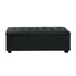 Storage Ottoman Blanket Box 97cm Linen Charcoal