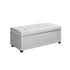 Storage Ottoman Blanket Box 97cm Leather White