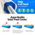 Pool Cover 500 Micron 10x4m Silver Swimming Pool Solar Blanket 5.5m Blue Roller