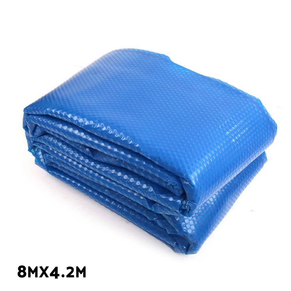 Pool Cover 400 Micron 8x4.2m Swimming Pool Solar Blanket 5.5m Roller