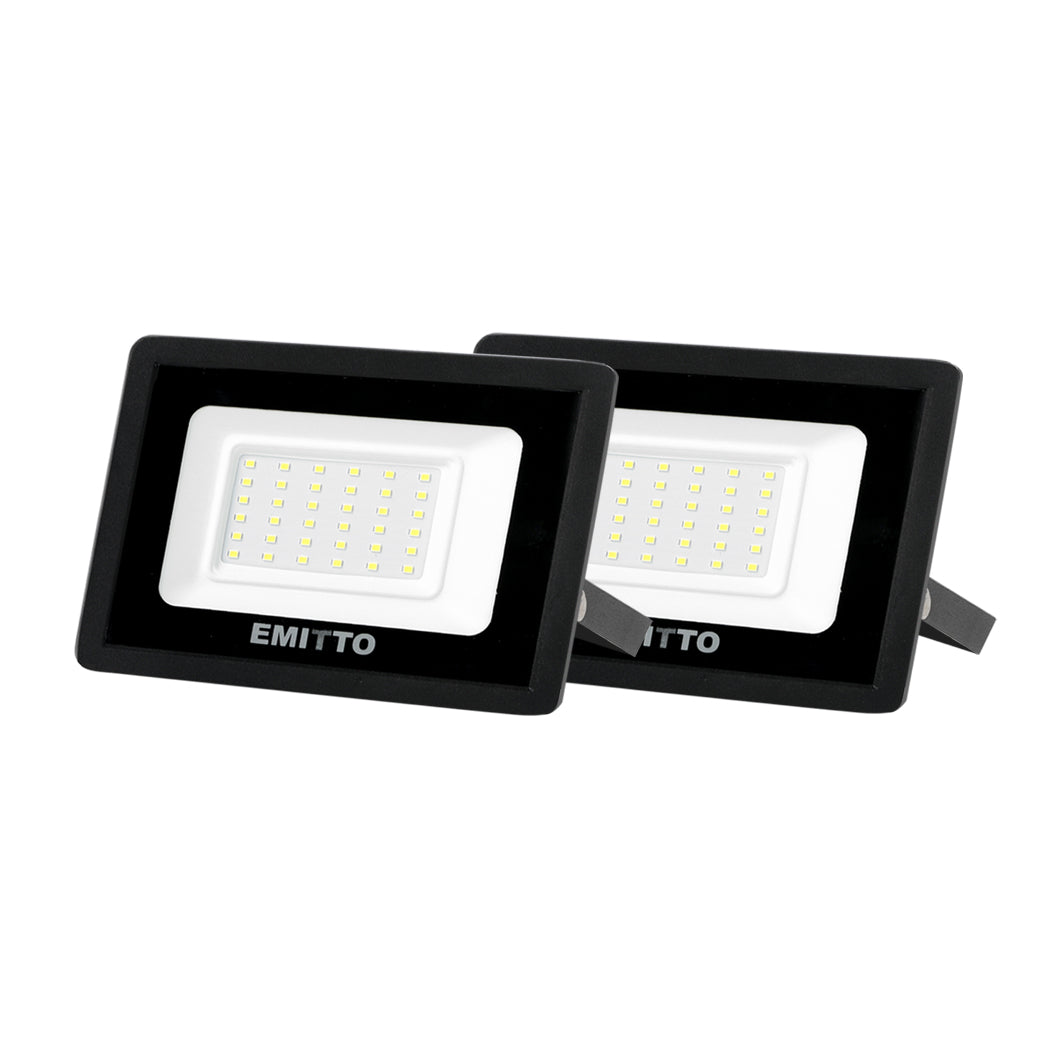 2x  LED Flood Light 30W Outdoor Floodlights Lamp 220V-240V Cool White