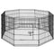 30" 8 Panel Dog Playpen Pet Fence Exercise Cage Enclosure Play Pen