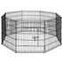 30" 8 Panel Dog Playpen Pet Fence Exercise Cage Enclosure Play Pen