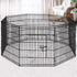 30" 8 Panel Dog Playpen Pet Fence Exercise Cage Enclosure Play Pen