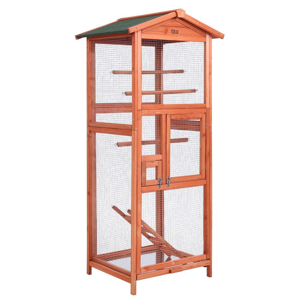 Bird Cage 72cm x 60cm x 168cm Pet Cages Large Aviary Parrot Carrier Travel Canary Wooden XL