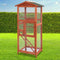 i.Pet Bird Cage 72cm x 60cm x 168cm Pet Cages Large Aviary Parrot Carrier Travel Canary Wooden XL