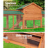 Chicken Coop Rabbit Hutch 220cm x 44cm x 84cm Large Run Wooden Outdoor Bunny Cage House