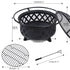 Outdoor Fire Pit BBQ Portable Camping Fireplace Heater Patio Garden Grill