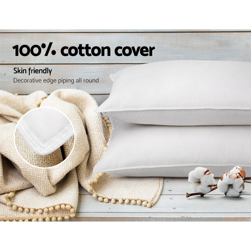 Duck Feather Down Pillow Twin Pack