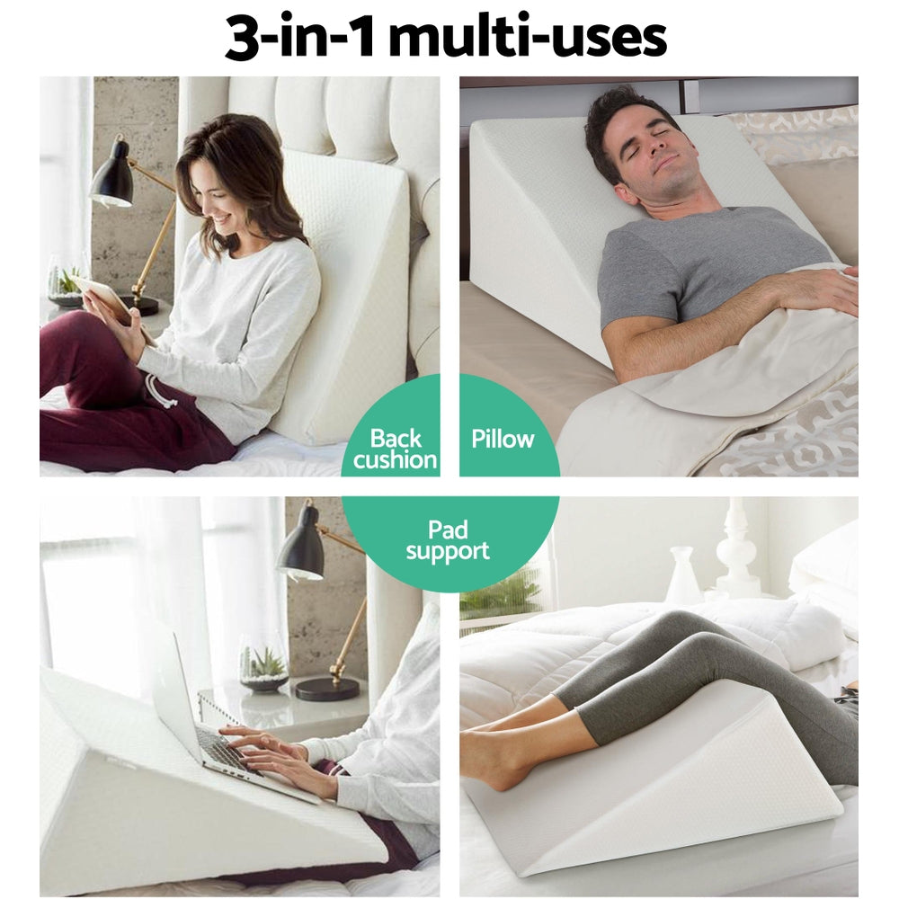 Wedge Pillow White Twin Pack