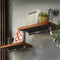 Artiss Industrial Pipe Shelf 2 Piece Floating Wall Mount Timber Rustic 45x25cm