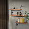 Artiss Industrial Pipe Shelf 3 Level Wall Mount Timber Metal Rustic 85x111cm