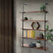 Artiss Industrial Floating Pipe Shelf 5 Tier Wall Mount Pine Wood Metal