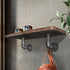 8x Floating Pipe Shelf DIY Metal Wall Brackets