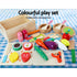 Kids Kitchen Play Set Wooden Pretend Toys Cooking Children Food White