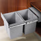 Pull‑Out Bin 30L – Dual 15L Compartments, Sliding Runners, Grey