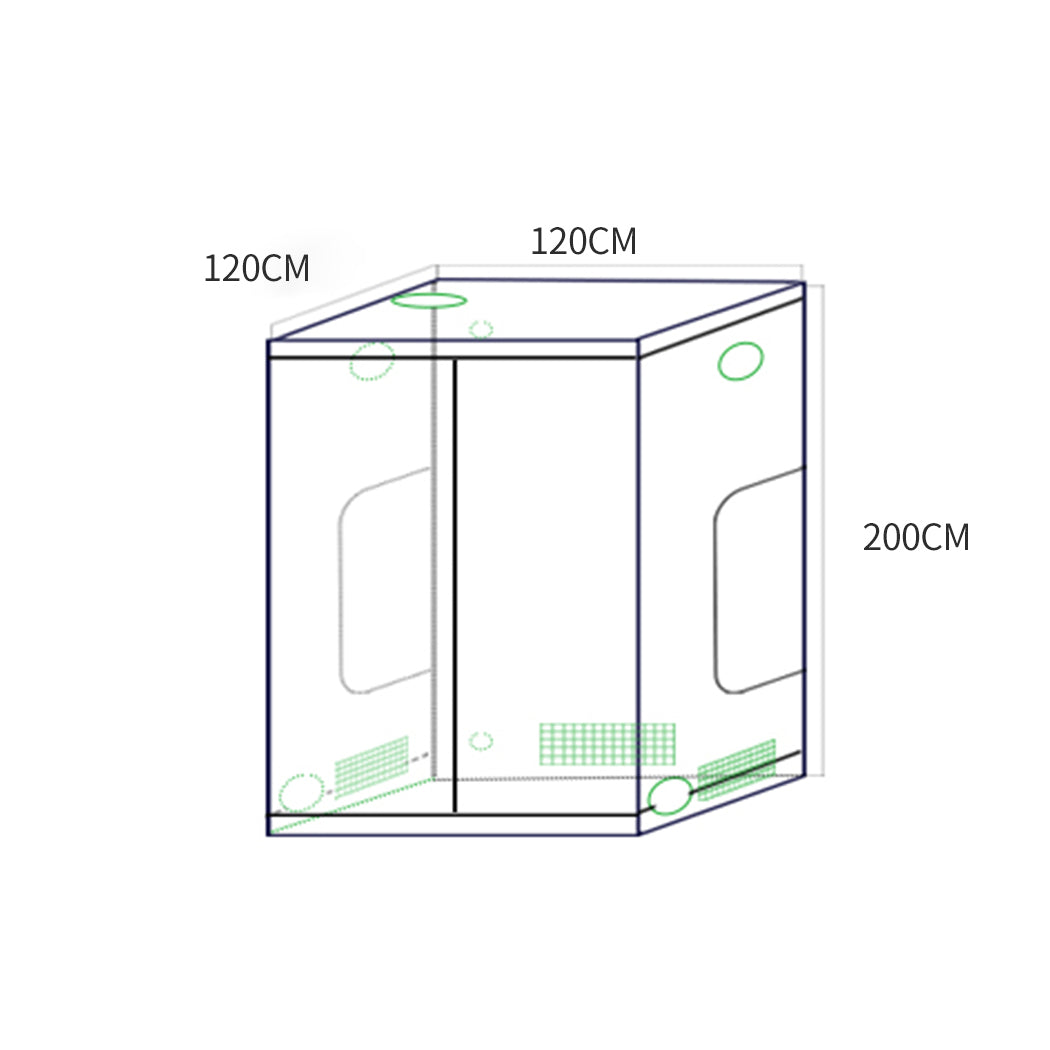 Garden Hydroponics Grow Room Tent Reflective Aluminum Oxford Cloth 120x120cm