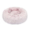 Pet Bed Cat Dog Donut Nest Calming Mat Soft Plush Kennel Pink L