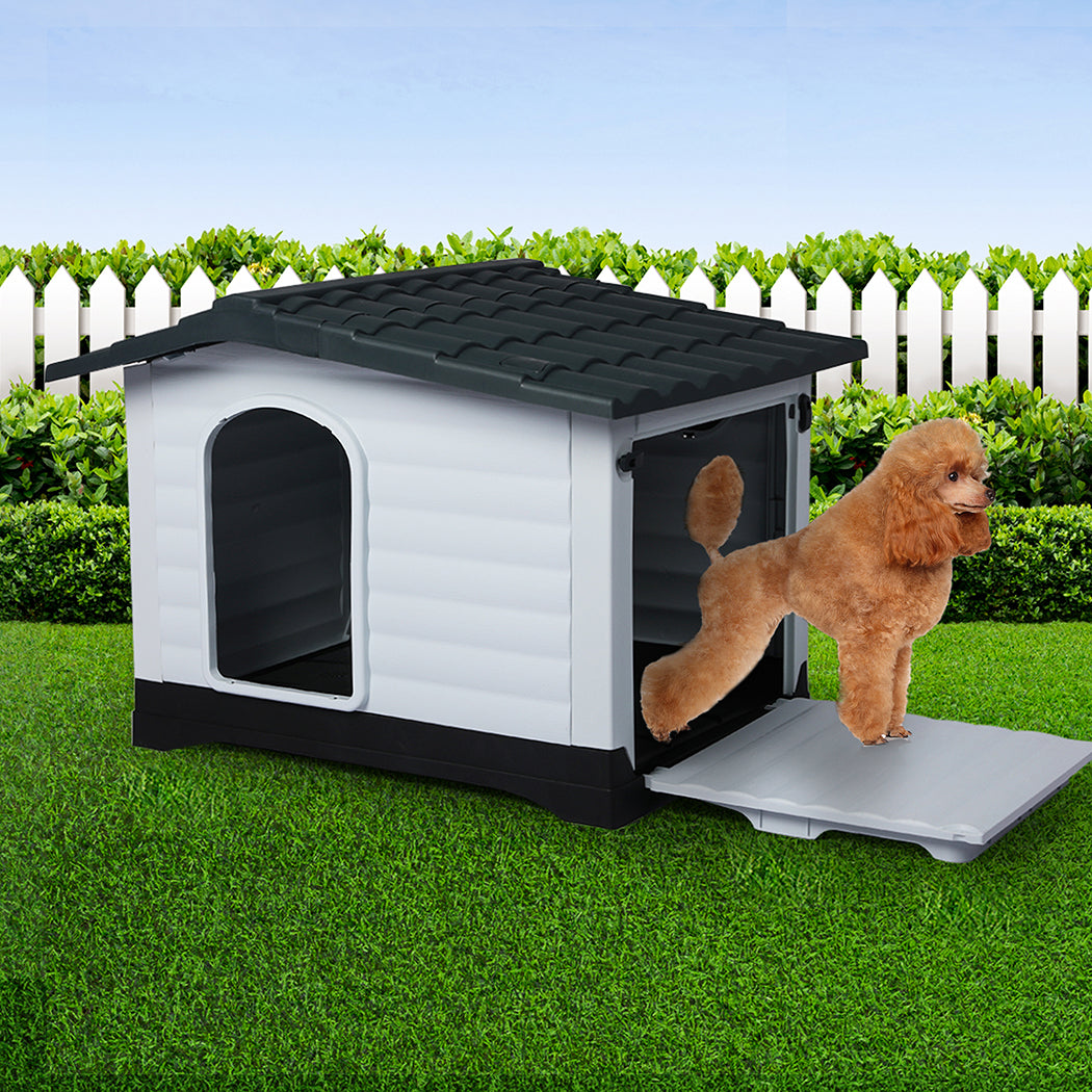 Dog Kennel Outdoor Indoor Pet Plastic Garden Large House Weatherproof Outside