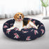 Dog Calming Bed Pet Cat Washable Portable Round Kennel Summer Outdoor L