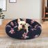 Dog Calming Bed Pet Cat Washable Portable Round Kennel Summer Outdoor M