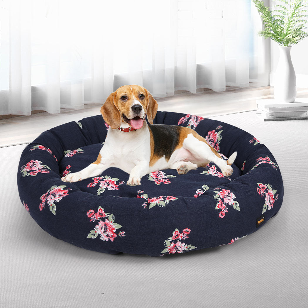 Dog Calming Bed Pet Cat Washable Portable Round Kennel Summer Outdoor XL