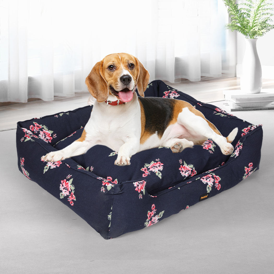 Dog Calming Bed Pet Cat Washable Removable Cover Double-Sided Cushion L