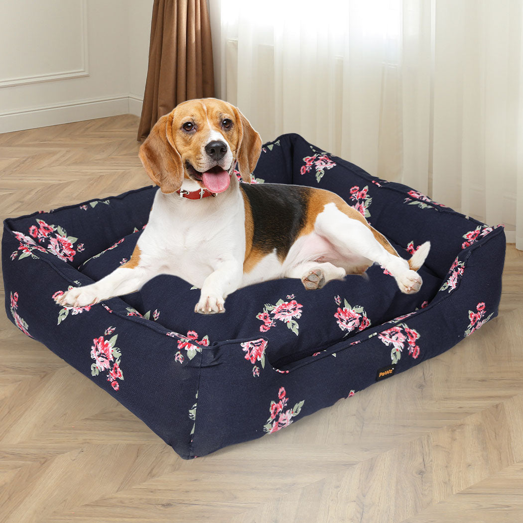 Dog Calming Bed Pet Cat Washable Removable Cover Double-Sided Cushion L