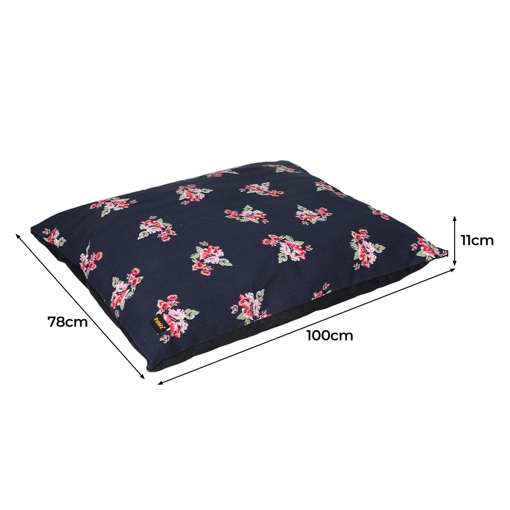 Dog Calming Bed Cat Pet Washable Removable Cover Cushion Mat Indoor L