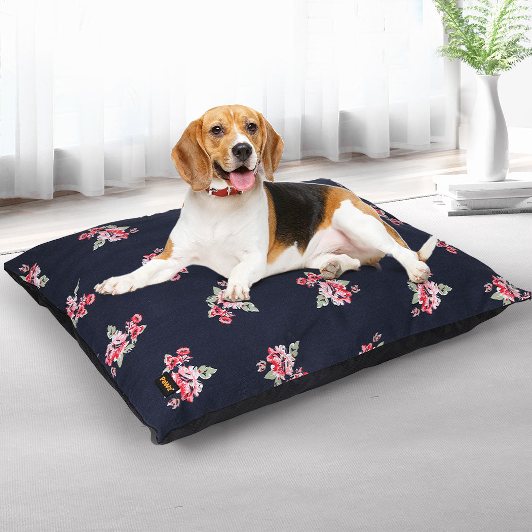 Dog Calming Bed Cat Pet Washable Removable Cover Cushion Mat Indoor L