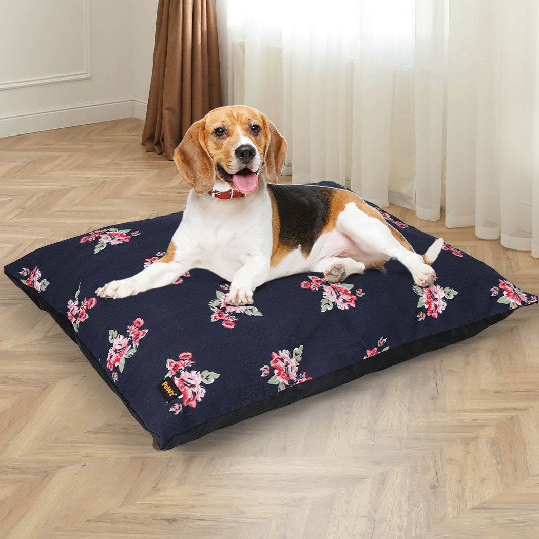 Dog Calming Bed Cat Pet Washable Removable Cover Cushion Mat Indoor L