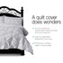 Giselle Bedding Quilt Cover Set Diamond Grey Super King