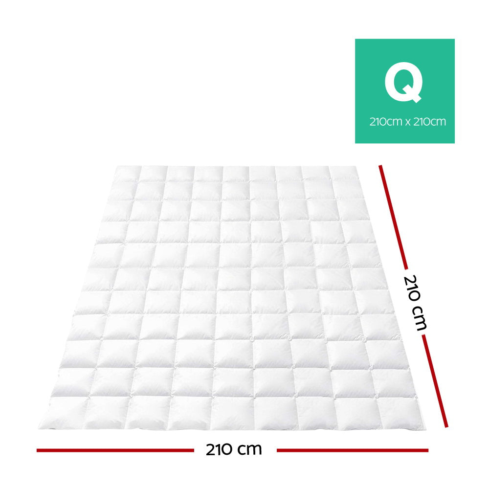 Giselle Bedding 700GSM Duck Down Feather Quilt Queen