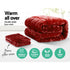 Giselle Bedding Faux Mink Quilt Burgundy Queen