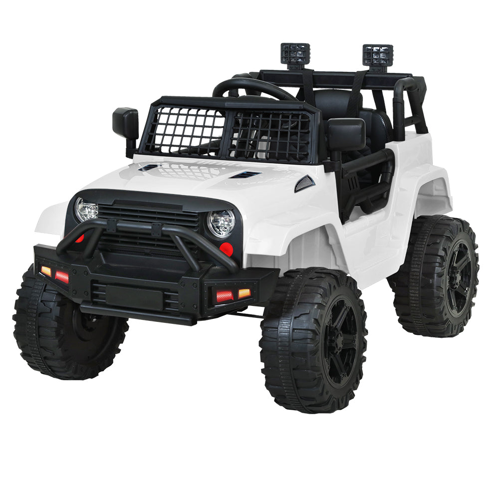 Kids Electric Ride On Car Jeep Toy Cars Remote 12V White