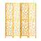 4 Panel Room Divider 162x170cm Natural Folding Privacy Screen Wooden Partition