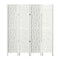 4 Panel Room Divider 162x170cm White Folding Privacy Screen Wooden Partition