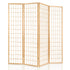 Room Divider Screen Wood Timber Dividers Fold Stand Wide Beige 4 Panel