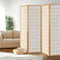 Artiss 4 Panel Room Divider Folding Privacy Screen Pine Wood Natural