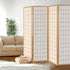 Room Divider Screen Wood Timber Dividers Fold Stand Wide Beige 4 Panel