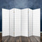 6 Panel Room Divider Folding Privacy Screen Wooden Partition White 261cm