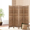 Artiss 4 Panel Room Divider Folding Privacy Screen Brown Wood