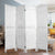 4 Panel Room Divider Screen 163x170cm Louver White