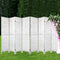 8 Panel Room Divider Folding Privacy Screen Wooden White