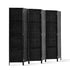 6 Panel Room Divider Screen Privacy Timber Foldable Dividers Stand Black