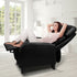 PU Leather Reclining Armchair  Black