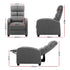 Recliner Armchair Grey Fabric Bolivia