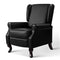 Recliner Armchair Black Faux Leather Domini